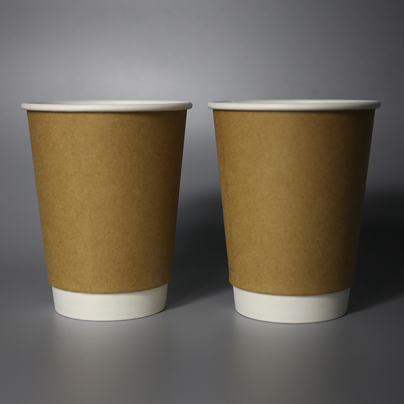 350 ml PE/PLA Foring Double Wall Paper Cup 12 Oz- Kraft